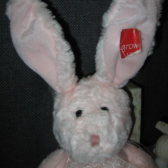 1996 CHOSUN LORD & TAYLOR 'growing up' plush PINK bunny rabbit bendable ears 17" - Picture 5 of 7
